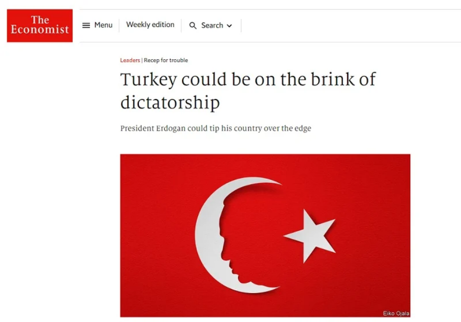 Εξώφυλλο ο Ερντογάν στον Economist