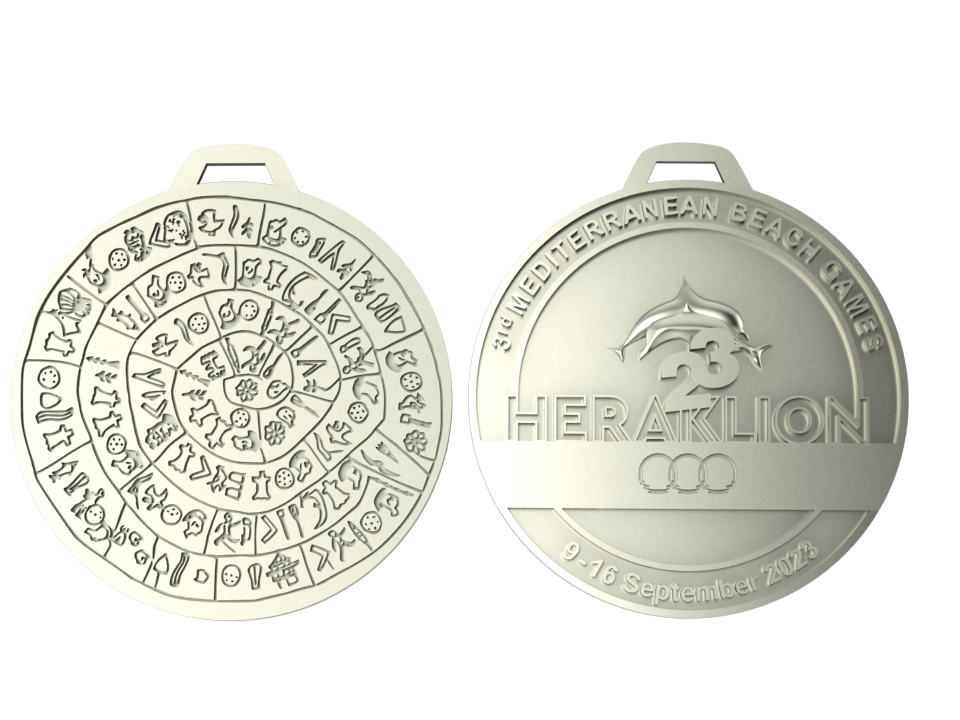 3οι Μεσογειακοί Παράκτιοι Αγώνες: Ο Δίσκος της Φαιστού στα μετάλλια των Αγώνων 