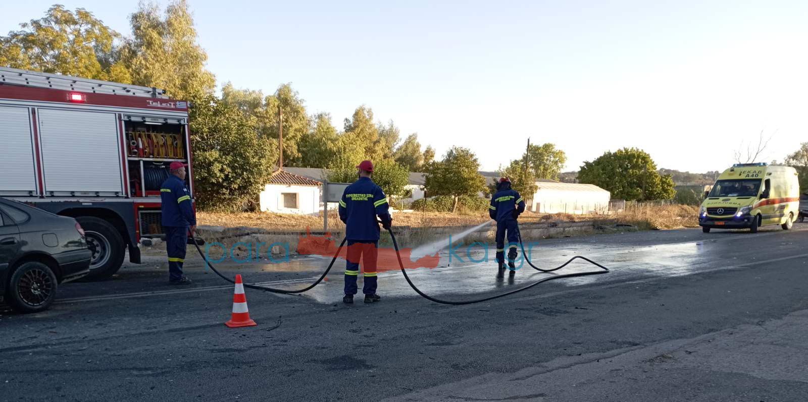 Σμπαράλια τα αυτοκίνητα μετά την σφοδρή σύγκρουση - Νέο τροχαίο στην Κρήτη