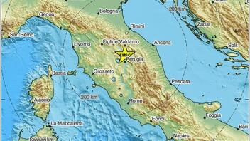 Σεισμός 4,4 Ρίχτερ στην κεντρική Ιταλία