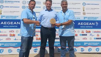 Βραβεύτηκε ο Γιάννης Σέγκος από την Οργανωτική Επιτροπή των Παράκτιων Μεσογειακών Αγώνων