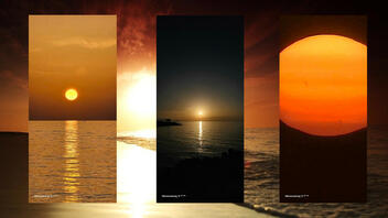 Ηλιοβασίλεμα στις Γούβες: Ένα υπερθέαμα που μοιάζει ... ψεύτικο