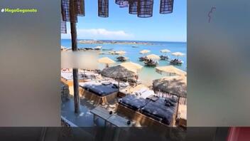Ρόδος: Οριστικό λουκέτο στο beach bar με τις ξαπλώστρες μέσα στη θάλασσα