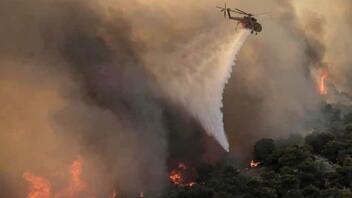 Φωτιά στο Συκάμινο Ωρωπού: Εστάλη μήνυμα από το 112 - Επιχειρούν 7 αεροσκάφη και 4 ελικόπτερα