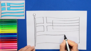 25η Μαρτίου: Ο εύκολος τρόπος για να ζωγραφίσετε την ελληνική σημαία με το παιδί σας