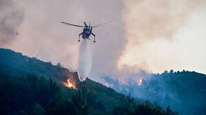 Πυρκαγιά σε δασική έκταση στο Παλαιοχώρι Σάμου