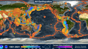 Μια φανταστική οπτικοποίηση όλων των σεισμών και των τσουνάμι που προκάλεσαν από το 1900 έως το 2020