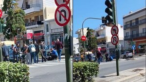 Τροχαίο με έναν τραυματία, σε κεντρικό δρόμο του Ηρακλείου