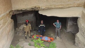 Πήγε για περίπατο στην Αρχαία Ελεύθερνα και έφυγε ... σε φορείο