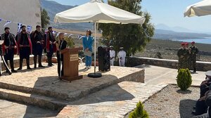 Η Σέβη Βολουδάκη στον εορτασμό της επετείου της Επανάστασης στην Παναγία τη Θυμιανή Σφακίων