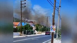 Μήνυμα του 112 για τη φωτιά στο Νέο Κουβαρά - Και εναέρια μέσα στη "μάχη" της κατάσβεσης