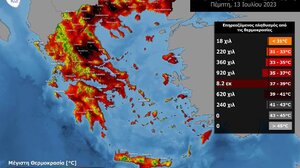 8,2 εκατ. άνθρωποι θα βιώσουν θερμοκρασίες άνω των 37 °C σήμερα, 620.000 άνω των 39 °C