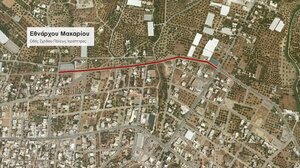 Εργασίες στην Περιφερειακή οδό Εθνάρχου Μακαρίου, στην Ιεράπετρα