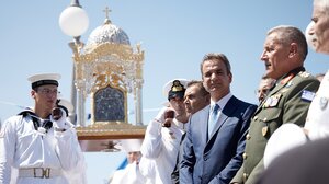 Στην Τήνο ο Κυριάκος Μητσοτάκης