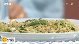 Kριθαράκι με μπρόκολο και φέτα