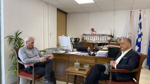 Συνάντηση Αλέξη Καλοκαιρινού με τον Ευρωβουλευτή Μανώλη Κεφαλογιάννη