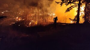 Σε ύφεση η φωτιά στον Σκινιά: Ολονύκτια η επιφυλακή για ενδεχόμενες αναζωπυρώσεις