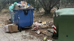 Λόφοι τα σκουπίδια στο Σκαλάνι, σπασμένοι κάδοι και... δυσοσμία