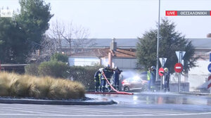 Διαρροή αερίου στον Κόμβο της Θέρμης - Έχει αποκλειστεί η περιοχή