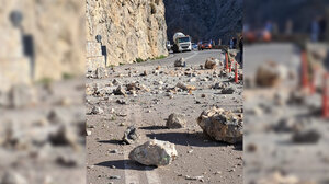 Έπεσαν βράχοι στο φαράγγι του Κουρταλιώτη