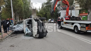 Τροχαίο με ανατροπή ΙΧ στο Νέο Ψυχικό: Ένας νεκρός και πέντε τραυματίες