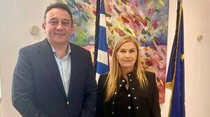 Συνάντηση Βολουδάκη με τον Υφυπουργό Παιδείας, Κώστα Βλάση