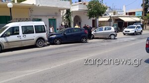 Καραμπόλα στην παλιά εθνική οδό Χανίων - Κισσάμου
