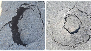 Και ξαφνικά άνοιξε μια τρύπα στο οδόστρωμα