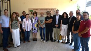 Επίσκεψη της Λίνας Μενδώνη στη Δομή Ξυλοτεχνίας στο ΕΛΜΕΠΑ