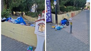 Τα σκουπίδια σκόρπισαν στο παρκάκι!