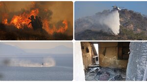 Πύρινος εφιάλτης στην Ιεράπετρα: φωτογραφικό οδοιπορικό στα μέτωπα της φωτιάς