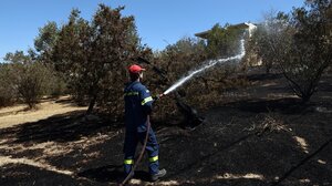 Φωτιά στον δρόμο προς Άγιο Μύρωνα κοντά στα Σταυράκια