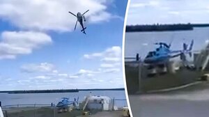 Πυροσβεστικό ελικόπτερο γλυτώνει την καταστροφή παρά τρίχα