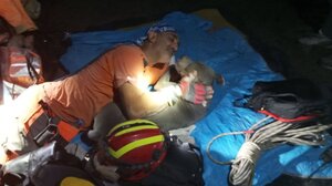 Θήρα: Επιχείρηση διάσωσης πίτμπουλ που εγκλωβίστηκε σε απόκρημνη τοποθεσία