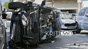 Οχήματα συγκρούστηκαν στα Χανιά - Στο ένα όχημα βρισκόταν οικογένεια