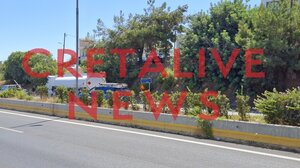 Ηράκλειο: Τροχαίο με νταλίκα και βυτιοφόρο στο ΒΟΑΚ - Φωτογραφίες