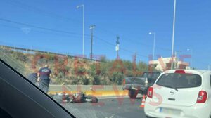 Τροχαίο στον ΒΟΑΚ: Δίκυκλο συγκρούστηκε με αγροτικό φορτηγό