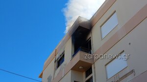 Φωτιά σε διαμέρισμα στα Χανιά- Απεγκλωβίστηκε με ασφάλεια ένα άτομο