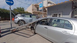 Τροχαίο στο κέντρο των Χανίων με έναν τραυματία