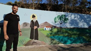 Τοιχογραφία του Αγίου Παϊσίου "καλωσορίζει" τους επισκέπτες του Ζαρού!