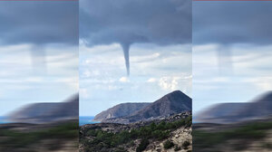 Λασίθι: Εντυπωσιακός υδροστρόβιλος κοντά στο Μύρτος
