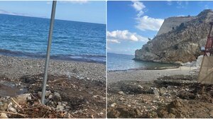 Παλαιόκαστρο: «Βομβαρδισμένο» τοπίο μετά το πέρασμα της σφοδρής κακοκαιρίας