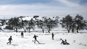 Χιόνια σκεπάζουν τον Υψηλό Άτλαντα στο Μαρόκο
