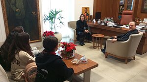 Μαθητές από το 2ο Γυμνάσιο Ρεθύμνου στον Δήμαρχο