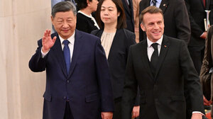 Ουκρανία, εμπόριο, διμερείς σχέσεις μεταξύ των θεμάτων που συζήτησαν Μακρόν και Τζινπίνγκ