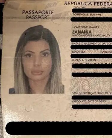 Η φωτογραφία του διαβατηρίου της 35χρονης Βραζιλιάνας