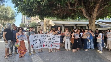 Λόφος Παπούρα - διαμαρτυρία αρχαιολόγοι