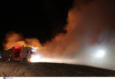 Φωτιά σε χώρο ταφής απορριμμάτων 