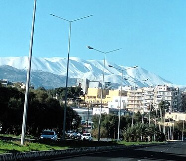 Παραλιακή Ηράκλειο χιόνια