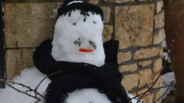 Ένας κρητικός χιονάνθρωπος! 